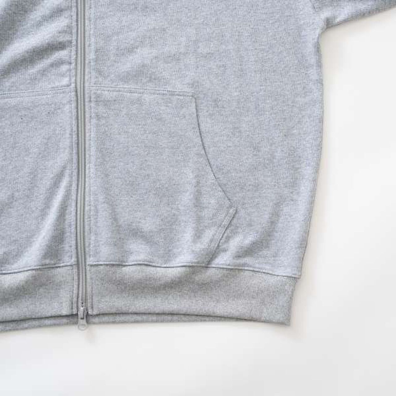 Heavyweight Jersey Zip Parka,Top gray, large image number 4
