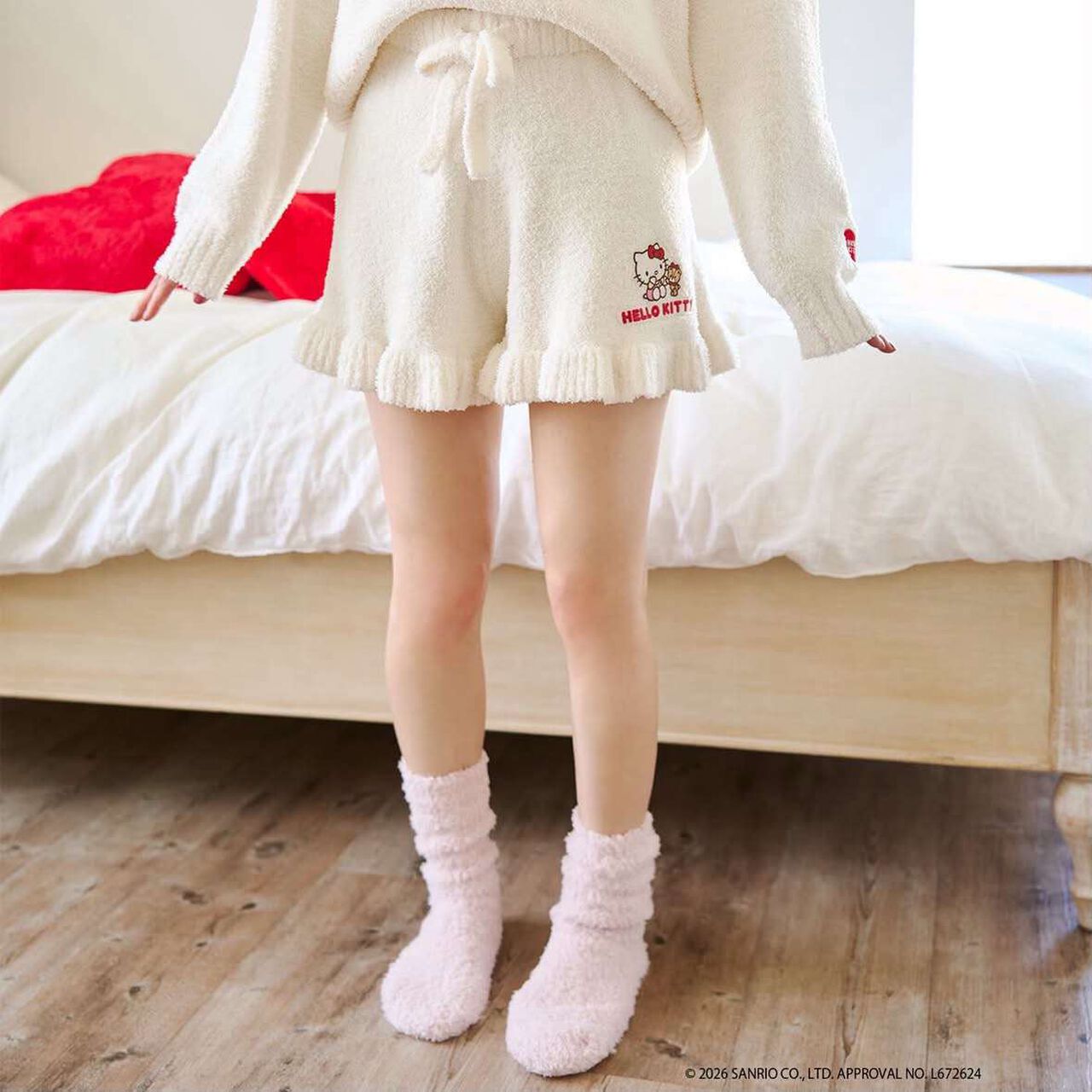 [Sanrio Characters/Hello Kitty] Marshmallow Knit Shorts,Ivory, large image number 1