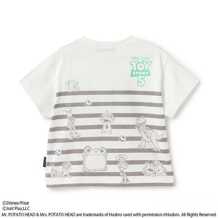 [Disney & Pixar] TOY STORY 5 Striped Short-Sleeve T-Shirt,Navy, medium image number 1