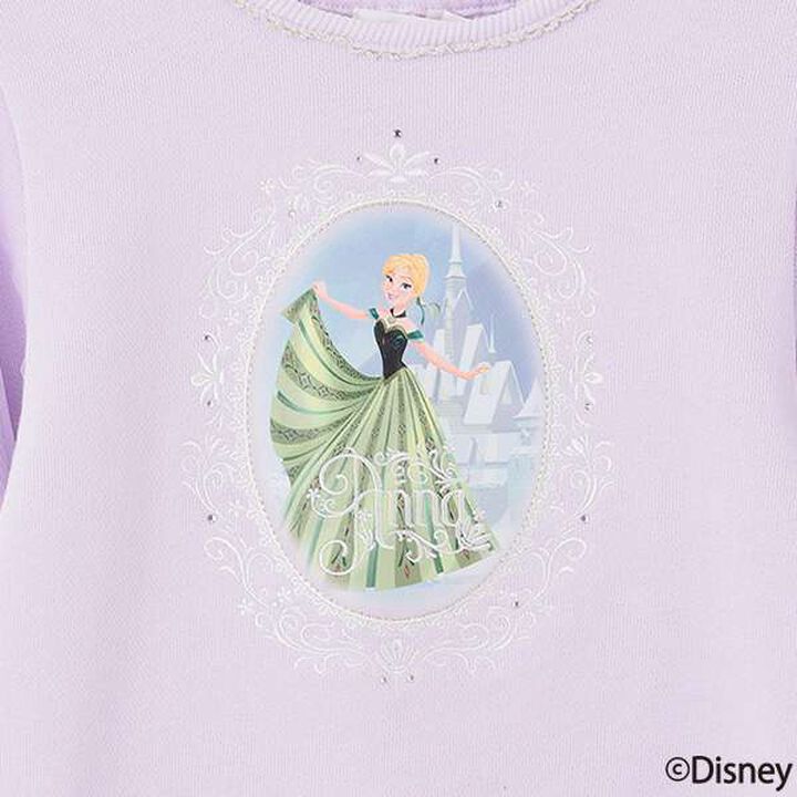 [Frozen] Tulle Sleeve Scallop Trim Sweatshirt,Light blue, medium image number 14