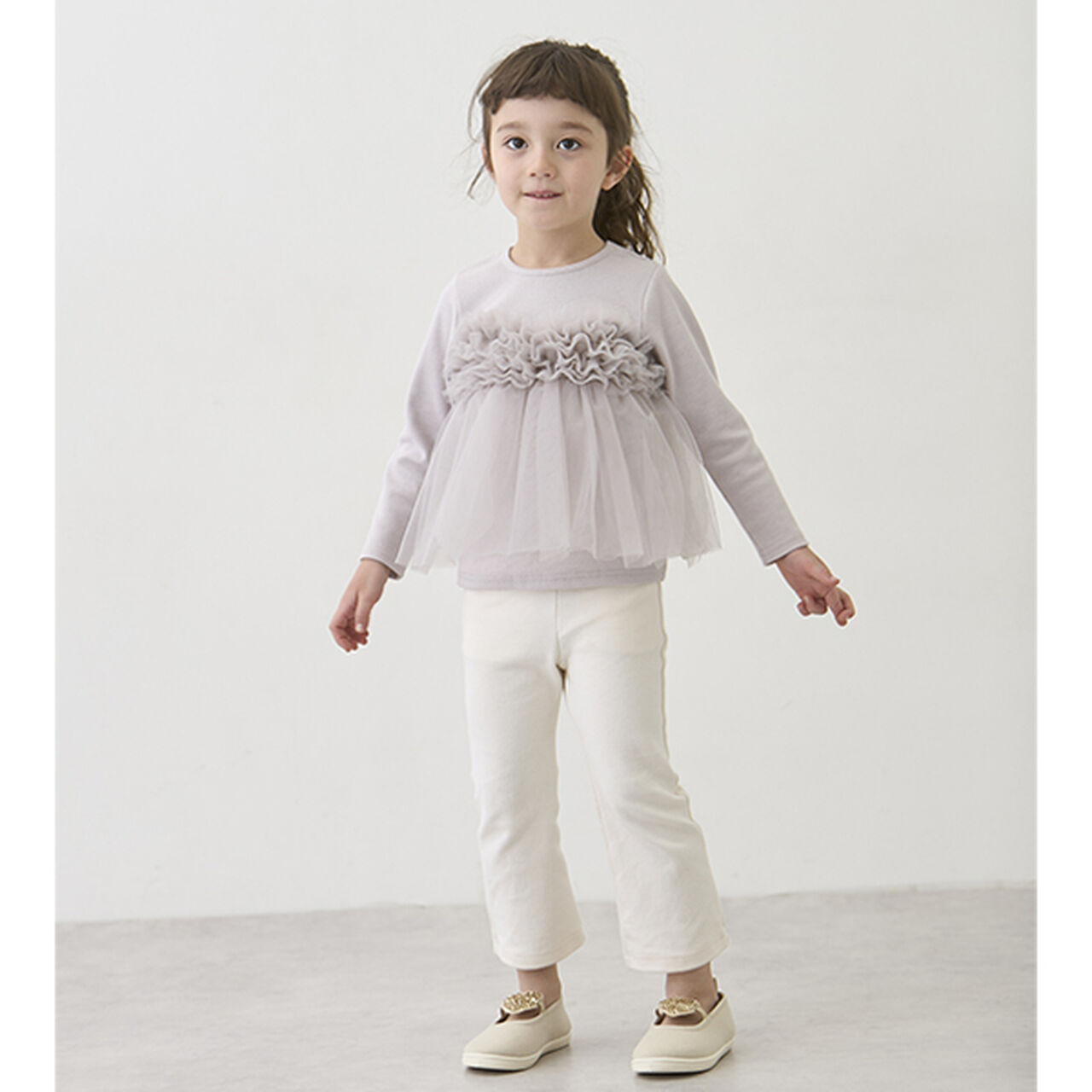 Anti-Stain Finish / Link Stretch Flare Pants,Ivory, large image number 0