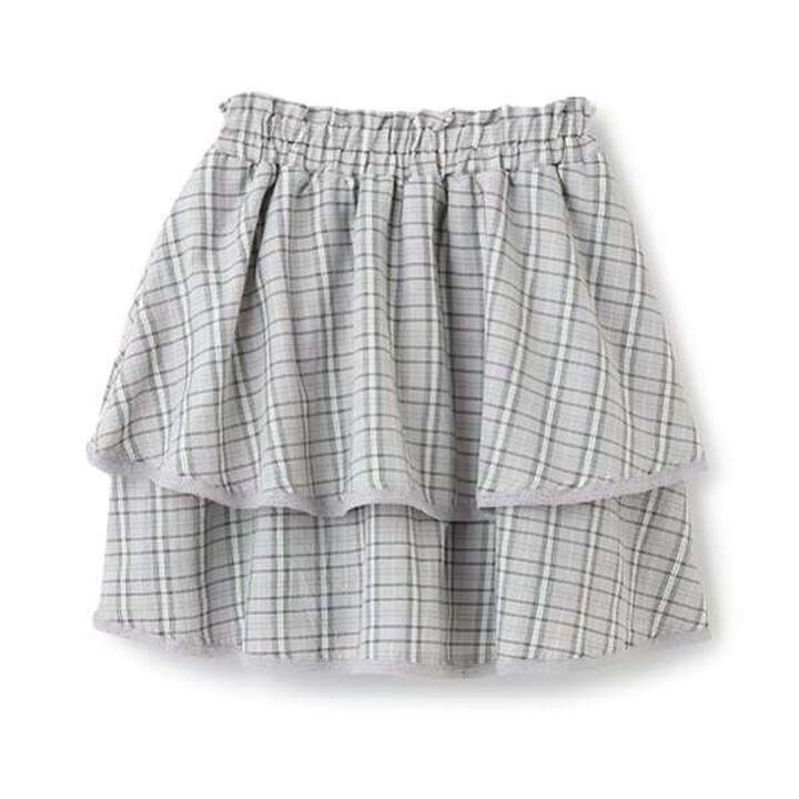 Tiered Frill Skirt with Shorts,Gray, medium image number 18