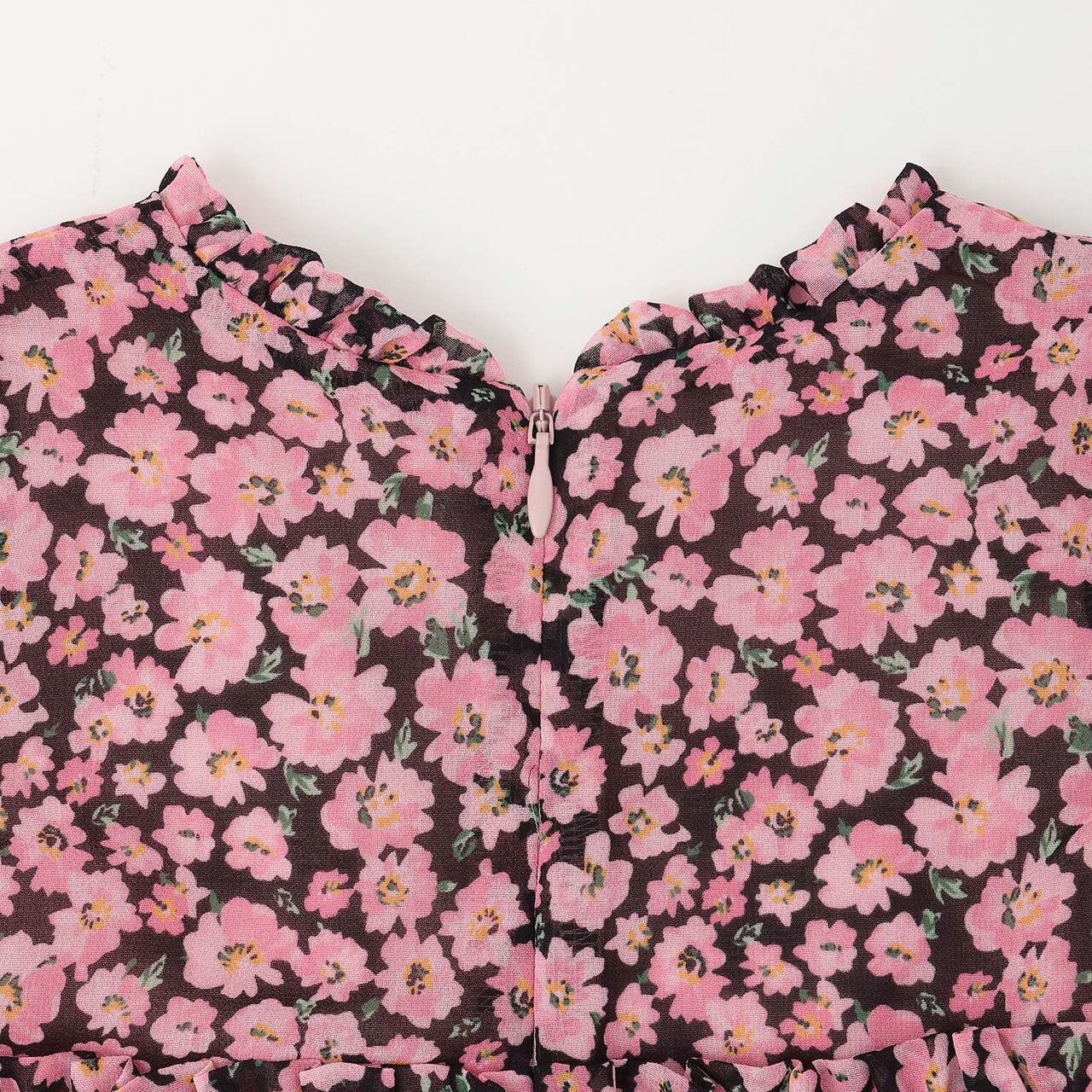 Petite Floral Balloon One-Piece Dress,Pink, large image number 5