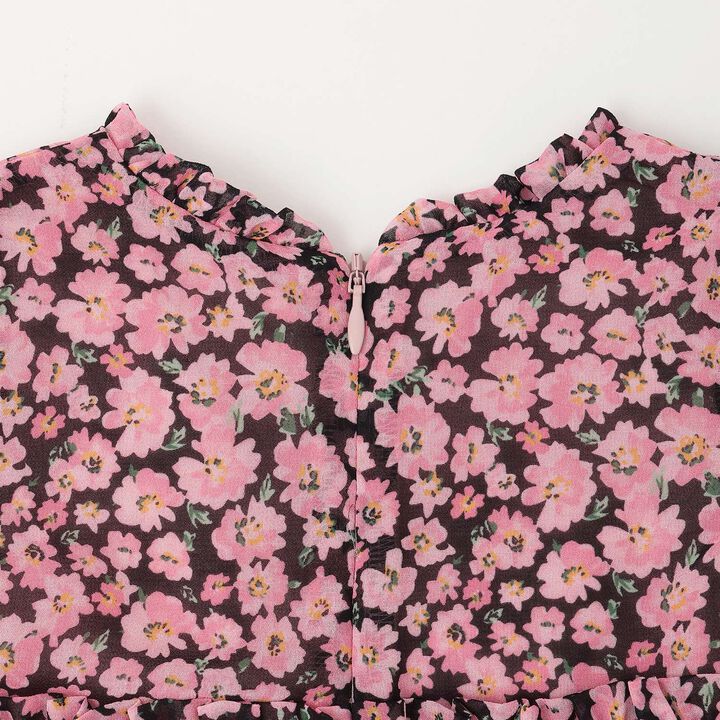 Petite Floral Balloon One-Piece Dress,Pink, medium image number 5