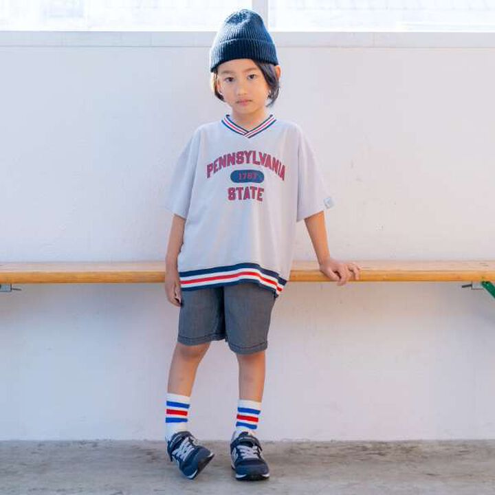 Uniform-Style Short-Sleeve Pullover,Beige, medium image number 10