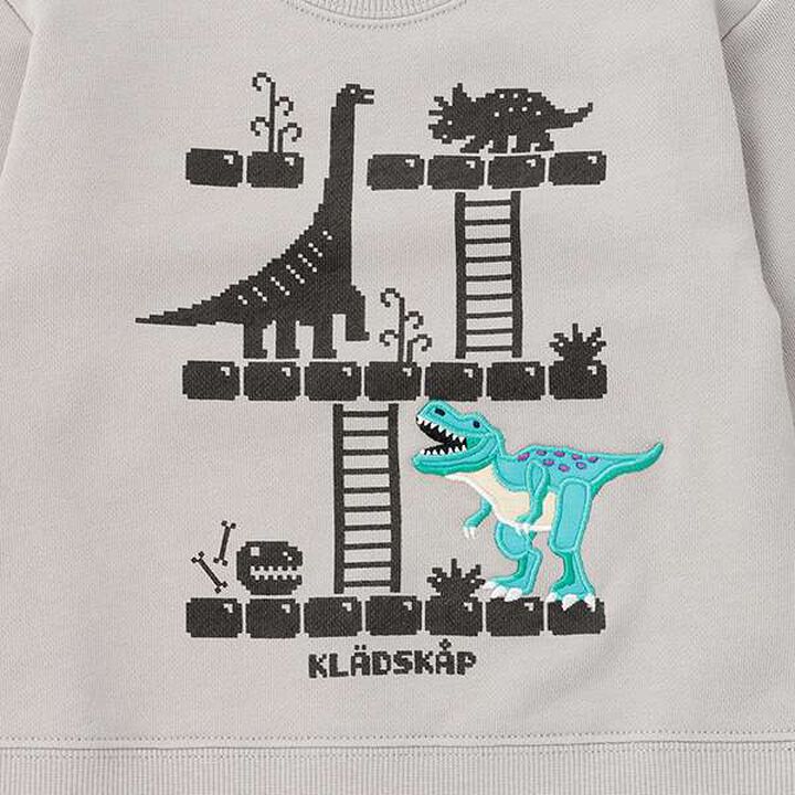 Dinosaur Game Sweatshirt,Gray, medium image number 3