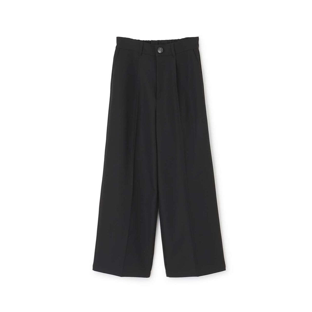 [Graduation Attire] Tuck Wide Pants,Black, large image number 0