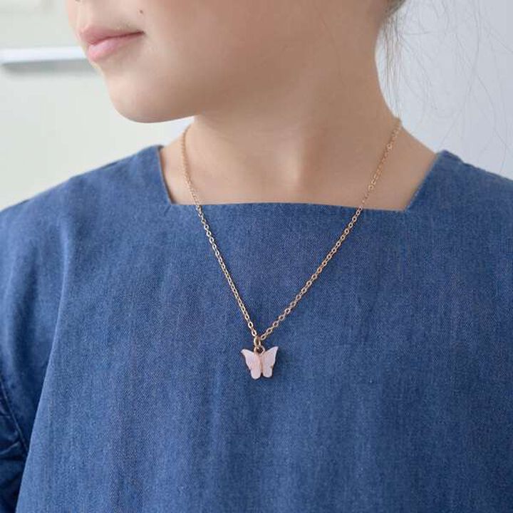 Butterfly Necklace,Off white, medium image number 4