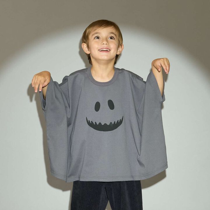 [Halloween] [Kaiteki Tenjiku] Transforming Ghost T-Shirt,Charcoal gray, medium image number 0