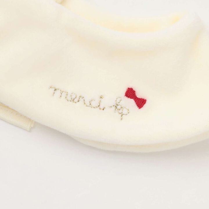 Dot Ribbon Pattern Viera One-Piece Dress [with Tippet],Ivory, medium image number 8