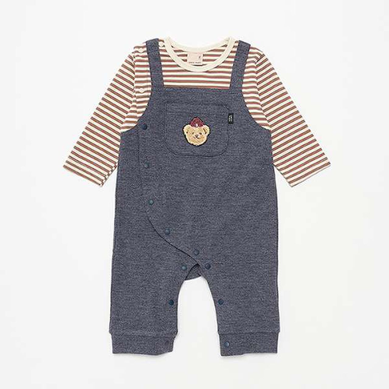 Salopette-Style Coverall,Beige, large image number 8