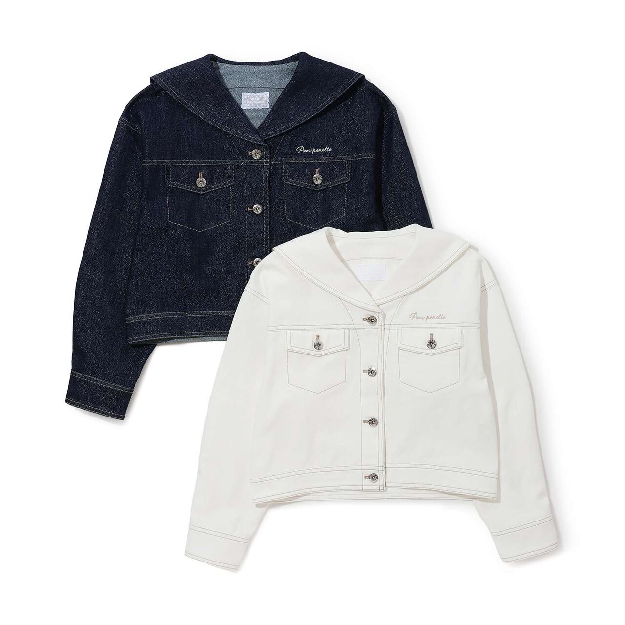 [Sailor Denim Jacket] [Available in 130cm],Navy, large image number 8