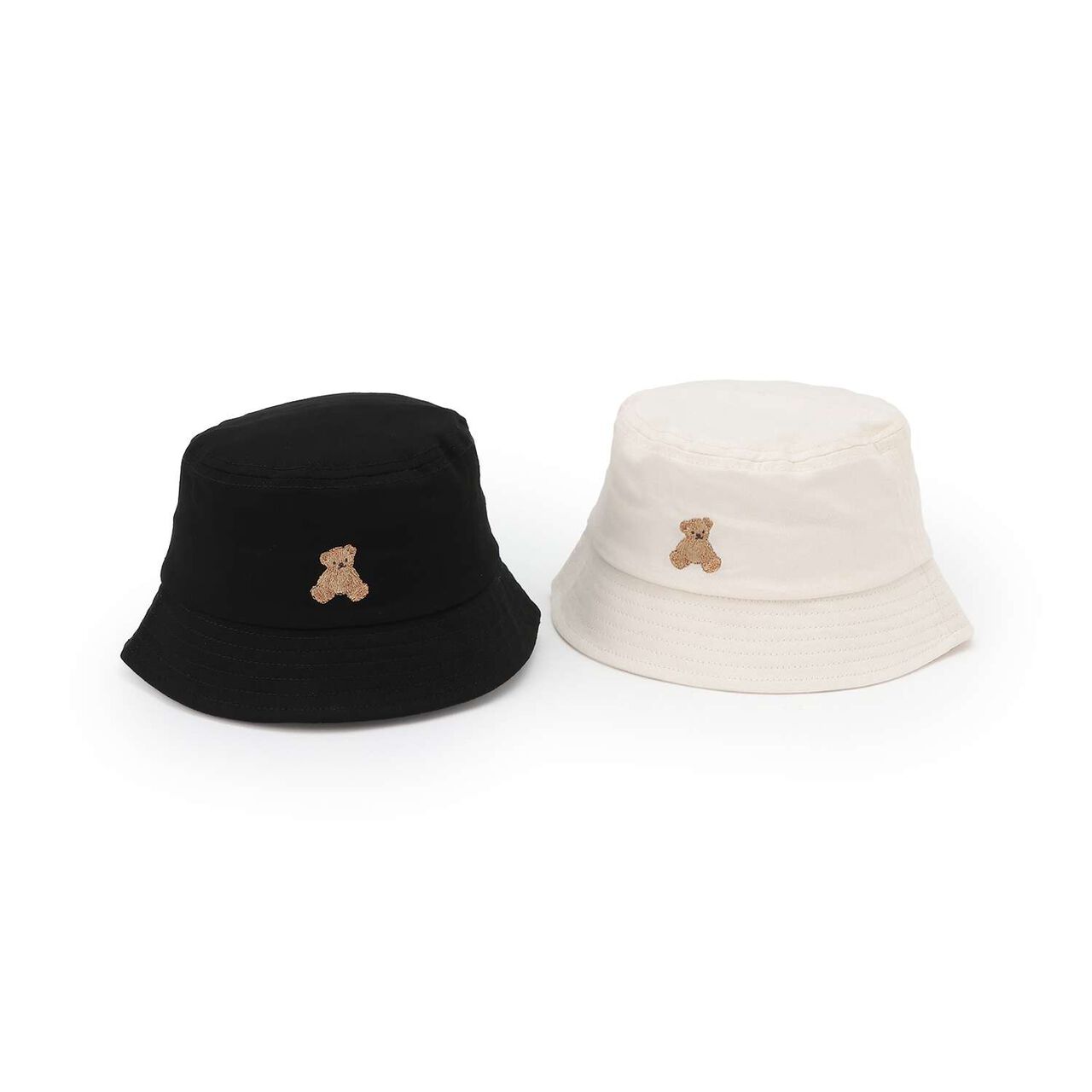 Bear Embroidery Bucket Hat,Off white, large image number 5