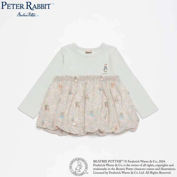 Peter Rabbit Floral Long Sleeve T-Shirt,Ivory, medium image number 4