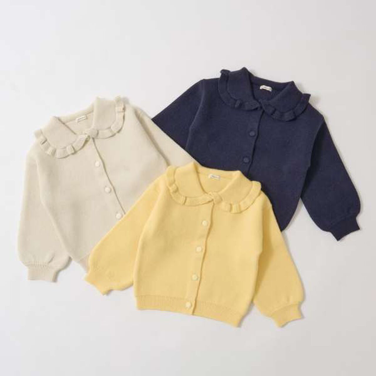 [Occasion] Frill Collar Cardigan,Cream, large image number 1