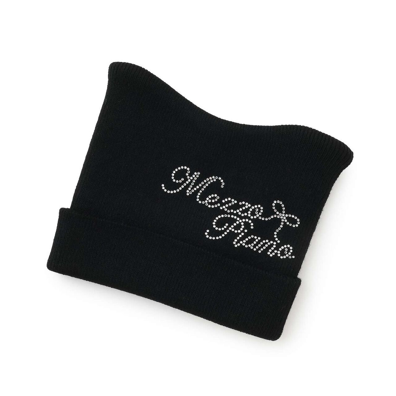 Sparkling Logo Cat Ear Beanie,Black, large image number 5