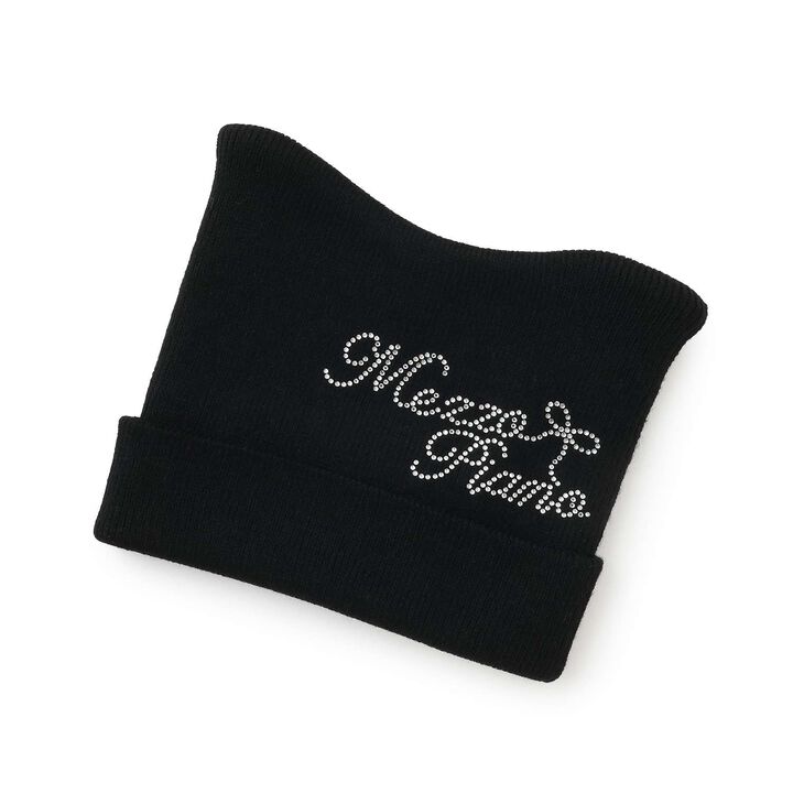 Sparkling Logo Cat Ear Beanie,Black, medium image number 5