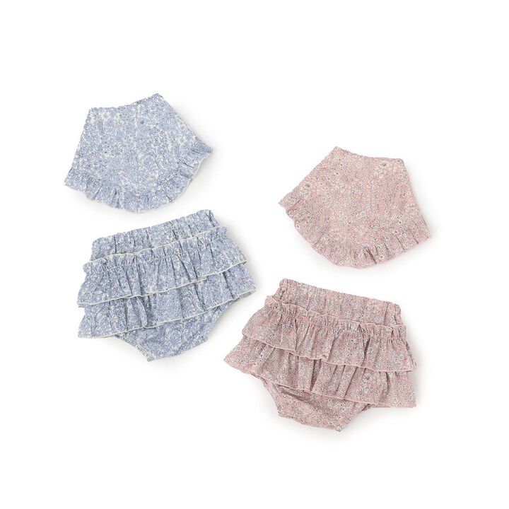 Small Floral Bib & Bloomers Set [Made in Japan],Pink, medium image number 8