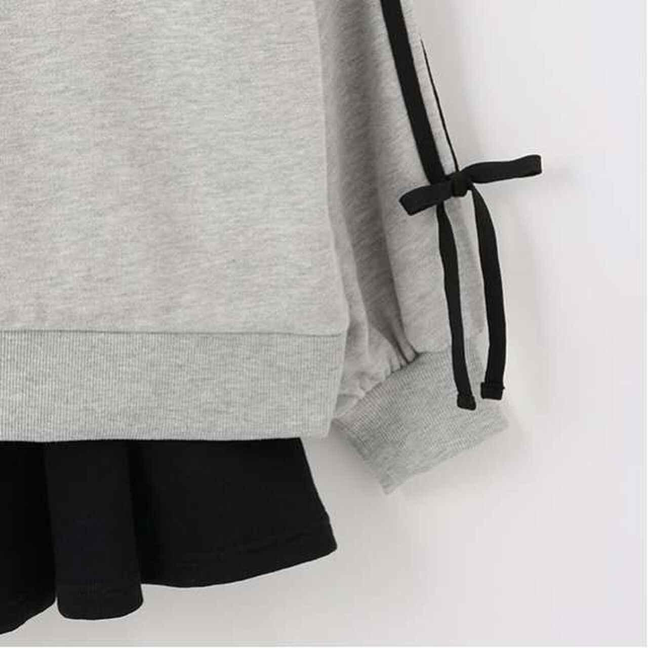 Half-Zip Pleated Set,Top gray, large image number 11