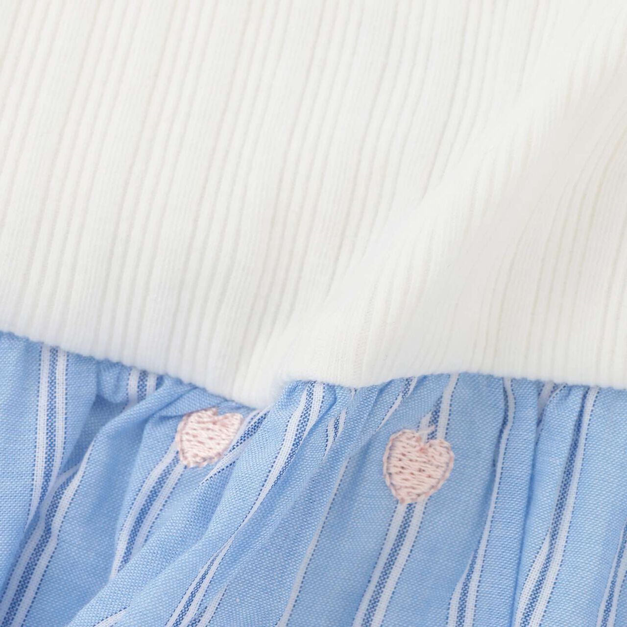 Link Heart Embroidery OP Romper,Light pink, large image number 7