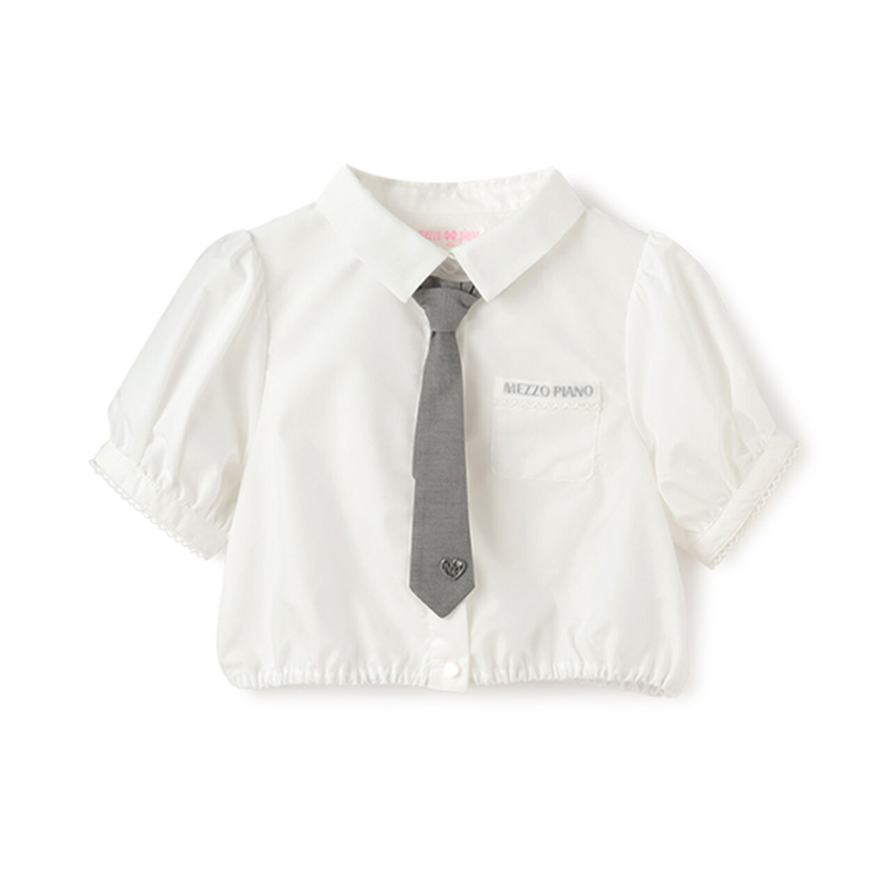 Short-Sleeve Shirt with Tie,Off white, large image number 0
