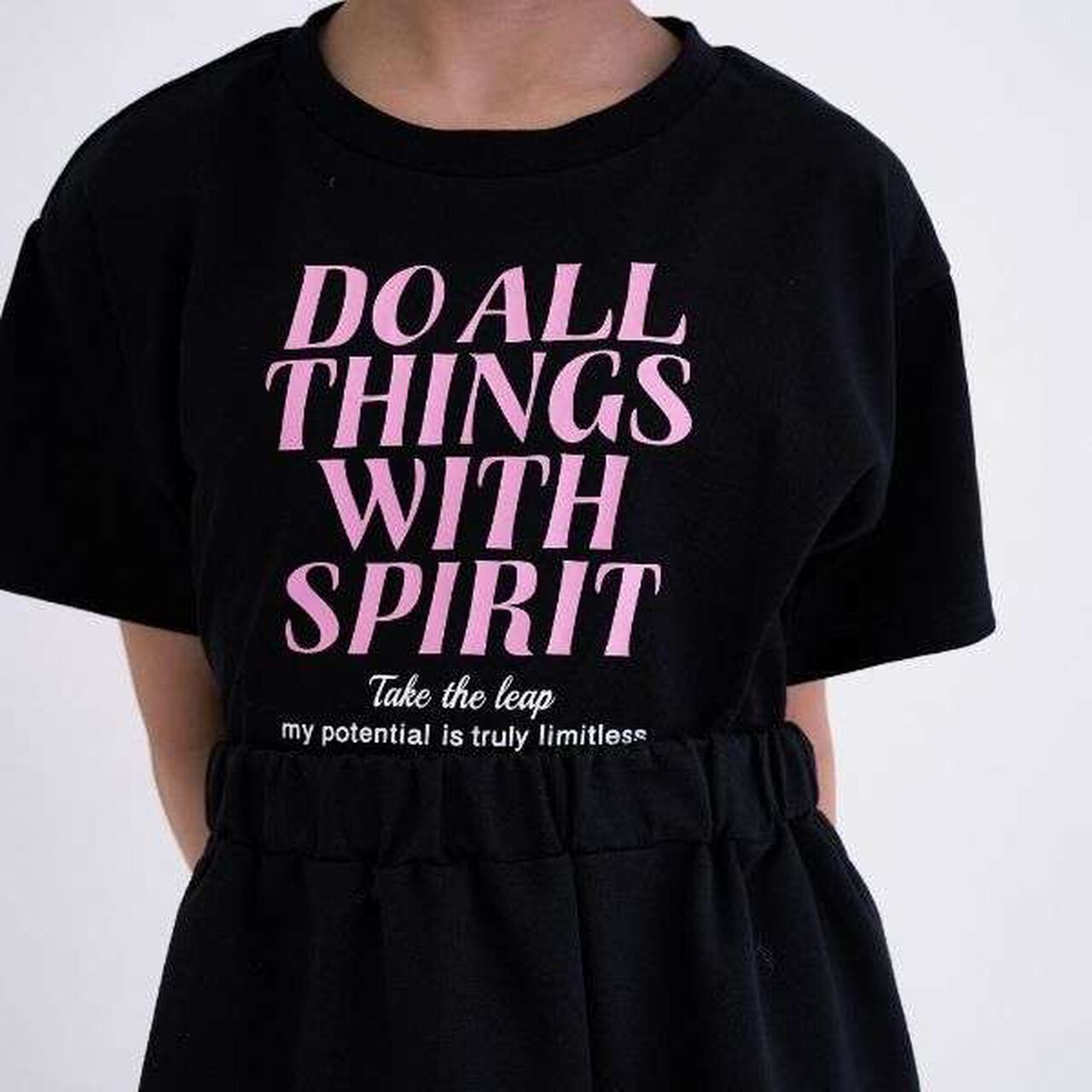 [3way Cool Touch] Logo Short-Sleeve T-Shirt & Pleated Skirt Outfit Set,Smoke white, large image number 16
