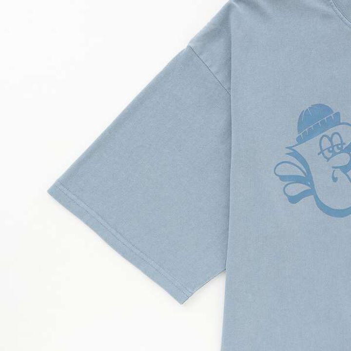 [FORGETNEVER] Heavyweight Pigment-Dyed Printed T-Shirt,Brown, medium image number 4