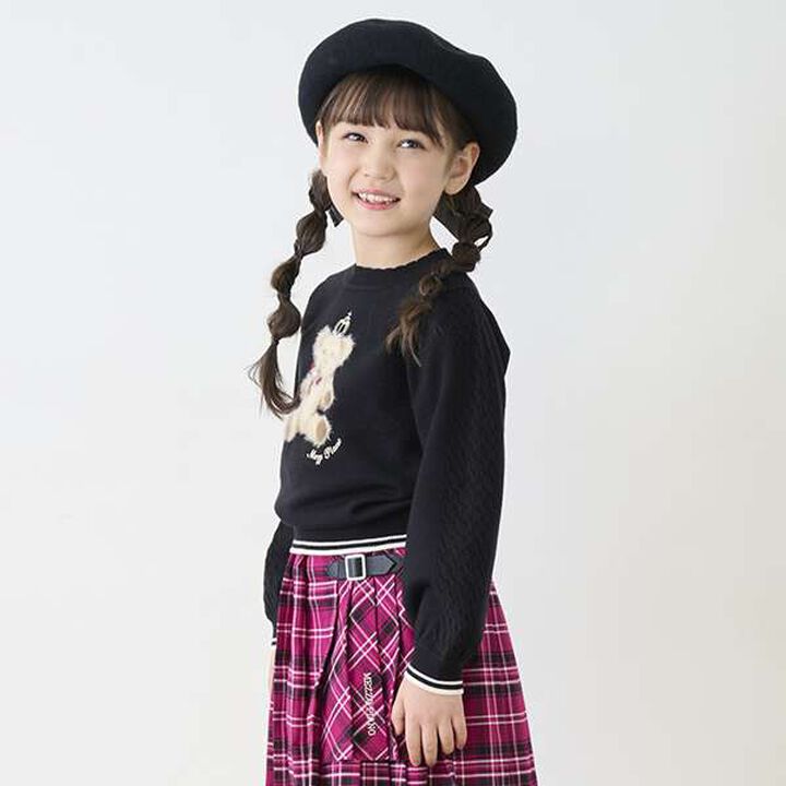 Teddy Bear Knit Pullover,Black, medium image number 5