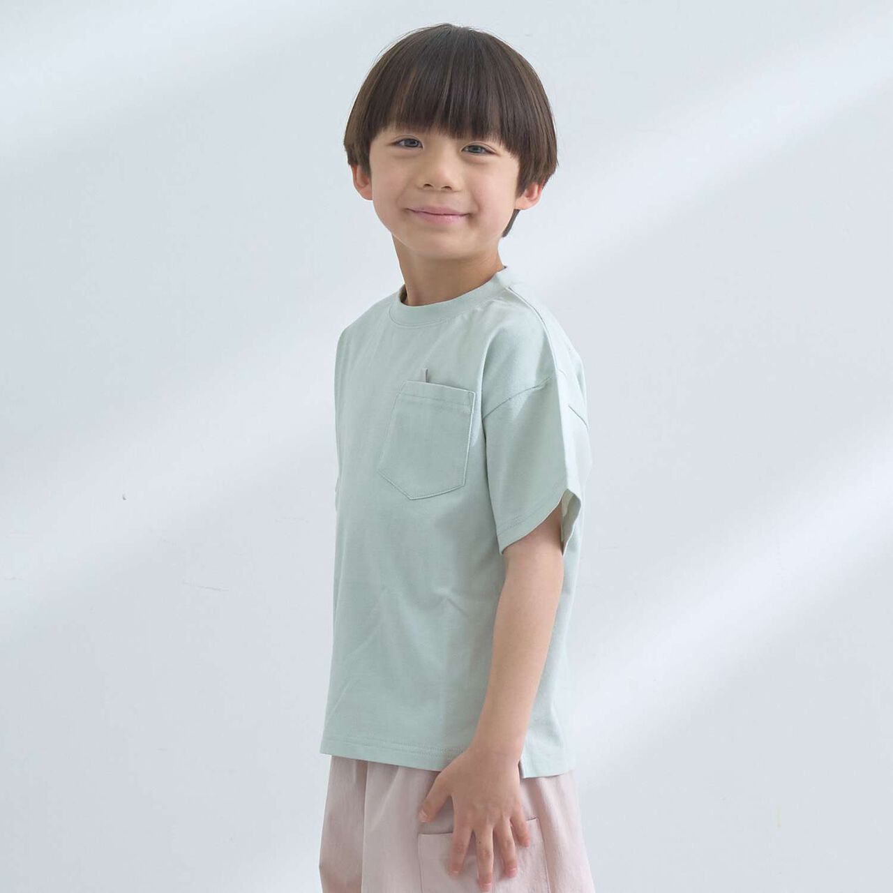 [Stain Resistant, Quick Dry & UV] Comfortable Jersey Loose Fit Basic T-Shirt with Easy Name Tag Attachment,Light green, large image number 10