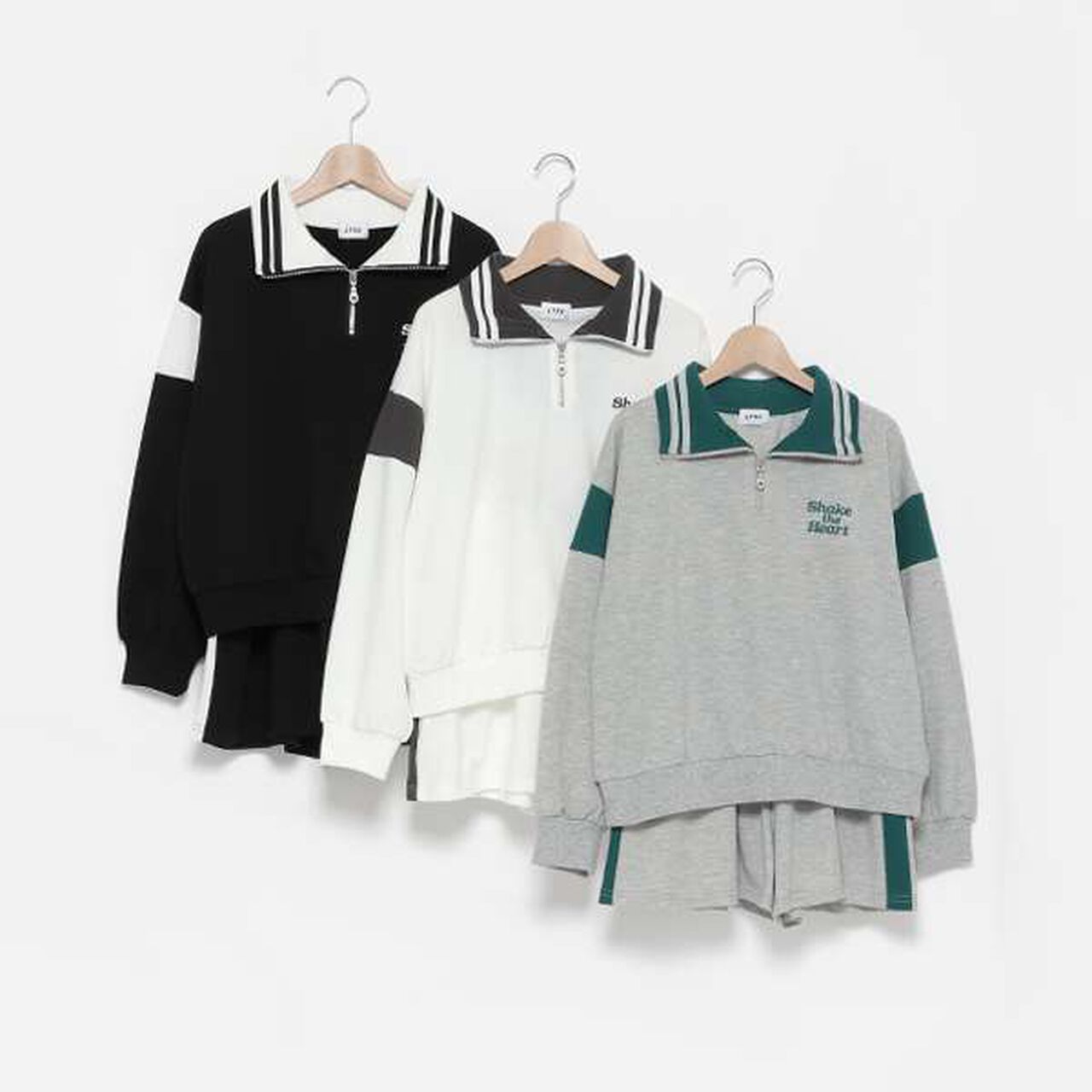 LTXC - Half-Zip Long Sleeve Set,Top gray, large image number 5