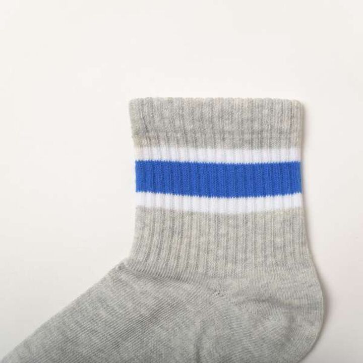 [Adult Size Available] Short Length Line Socks 3-Pair Set,Multi color, medium image number 8