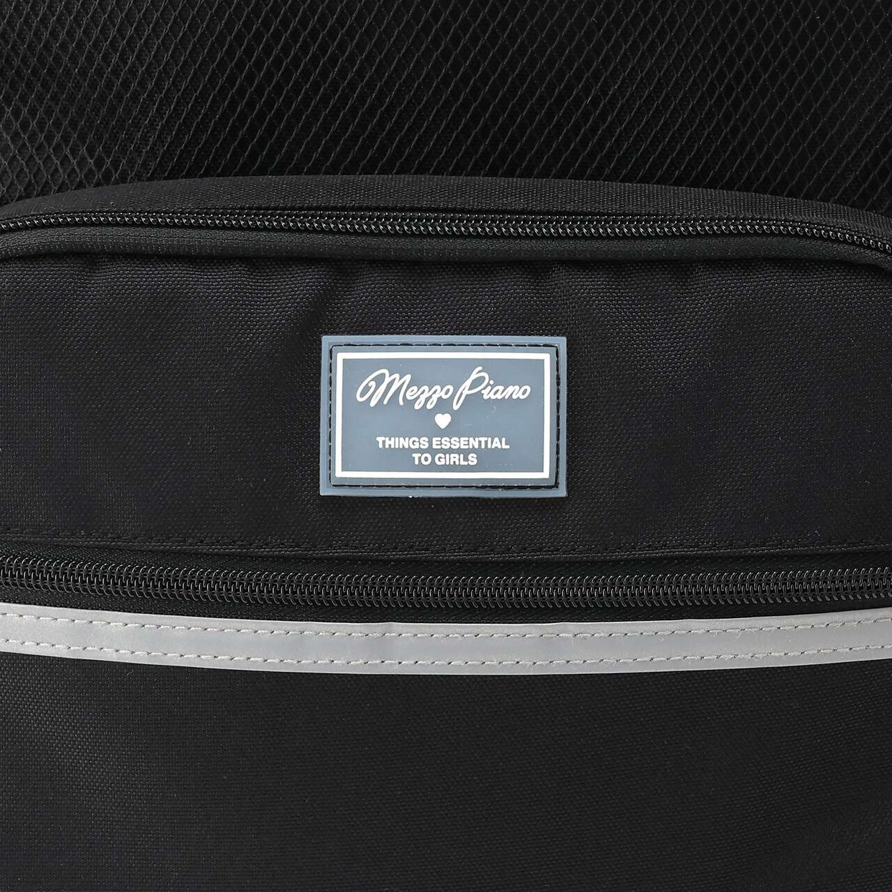 Water-Repellent Backpack with Lame Pouch,Black, large image number 3