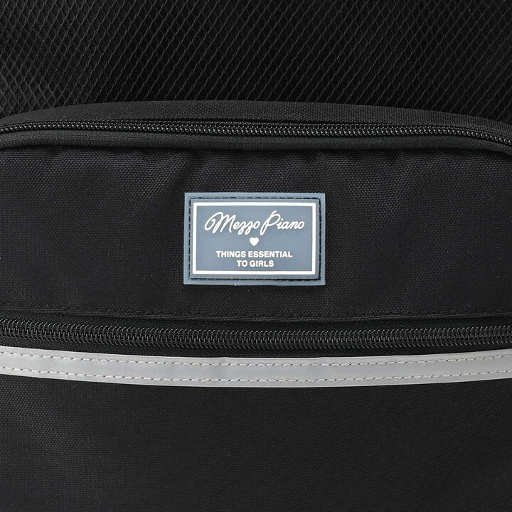 Water-Repellent Backpack with Lame Pouch,Black, medium image number 3