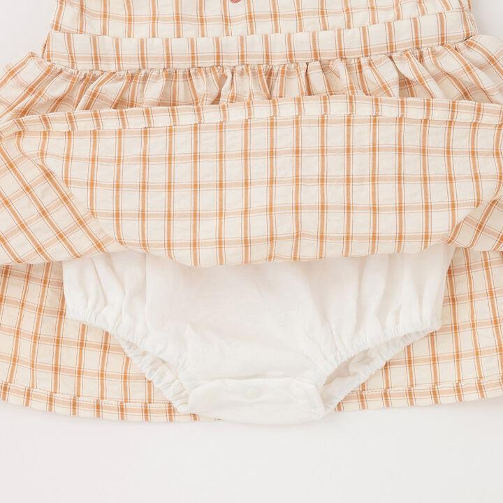 [Web Exclusive] Checkered Romper Dress / E,Yellow orange, medium image number 8