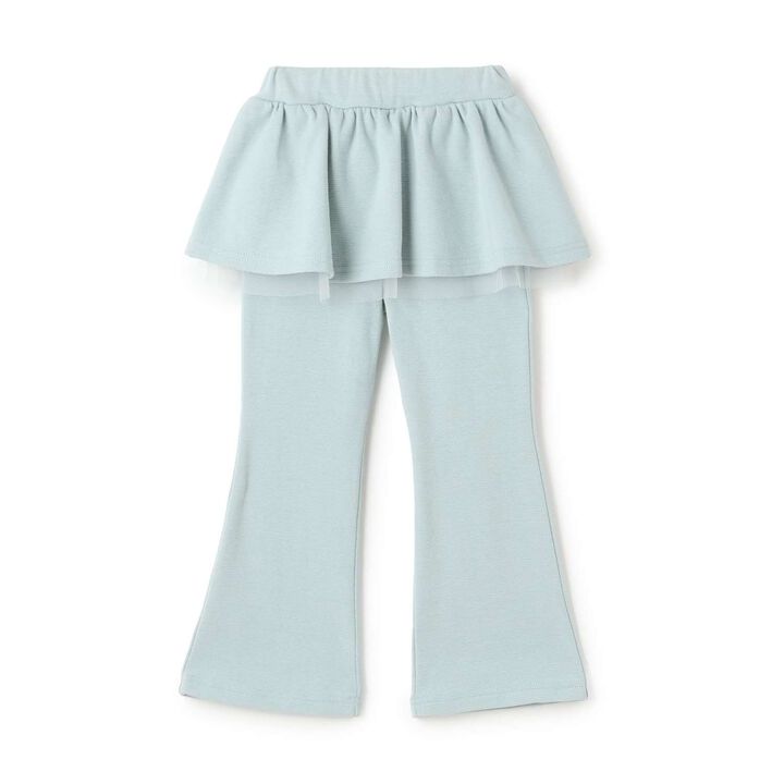 Tomo Pants with Gathered Skirt and Wool Lining Flare Pants,Mint, medium image number 3