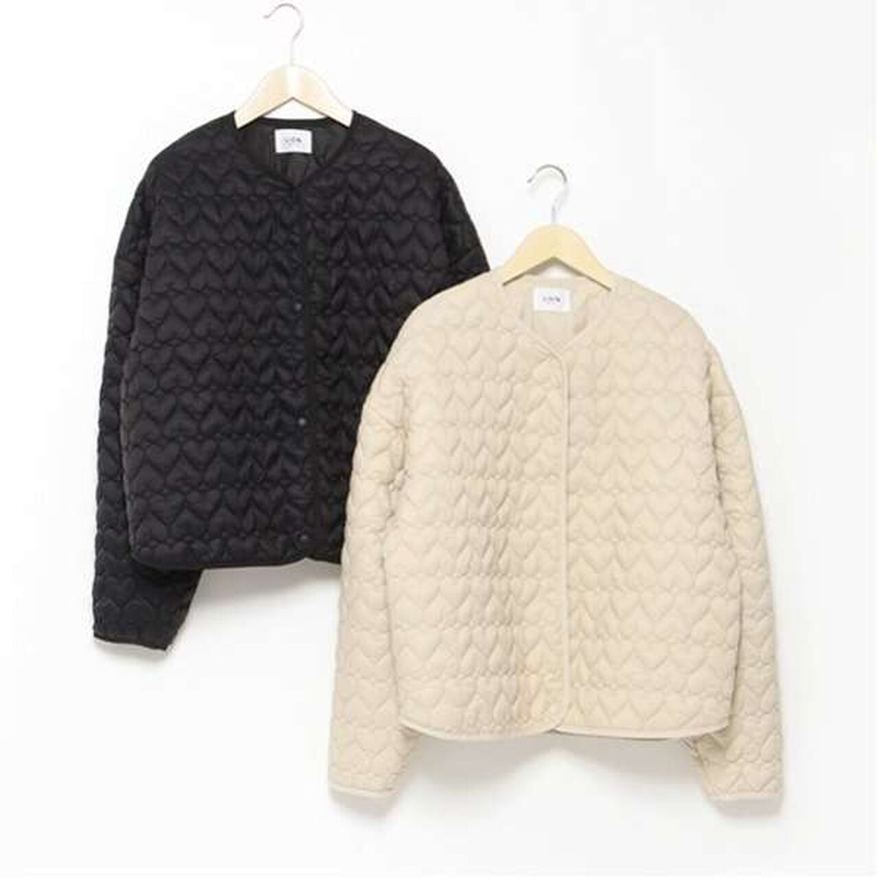 [Link] Assorted Quilted Jacket,Black, large image number 6