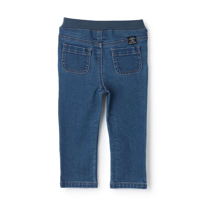 Link Denim Straight Pants,Navy, medium image number 1