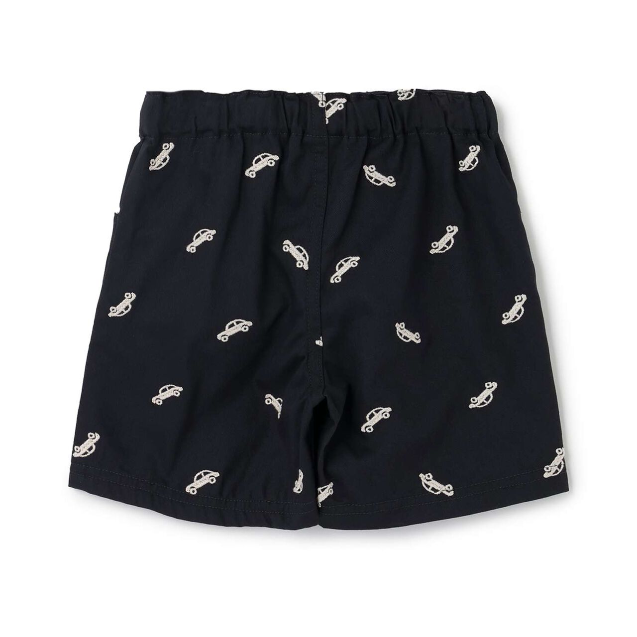 Embroidered Pattern Half Pants,Pearl white, large image number 3