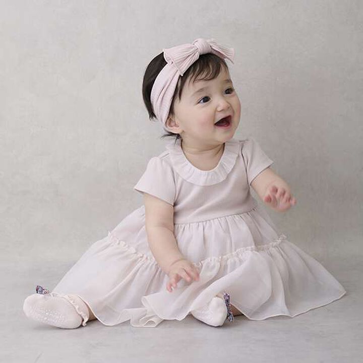 [Link] Organza OP Romper,Ivory, medium image number 1