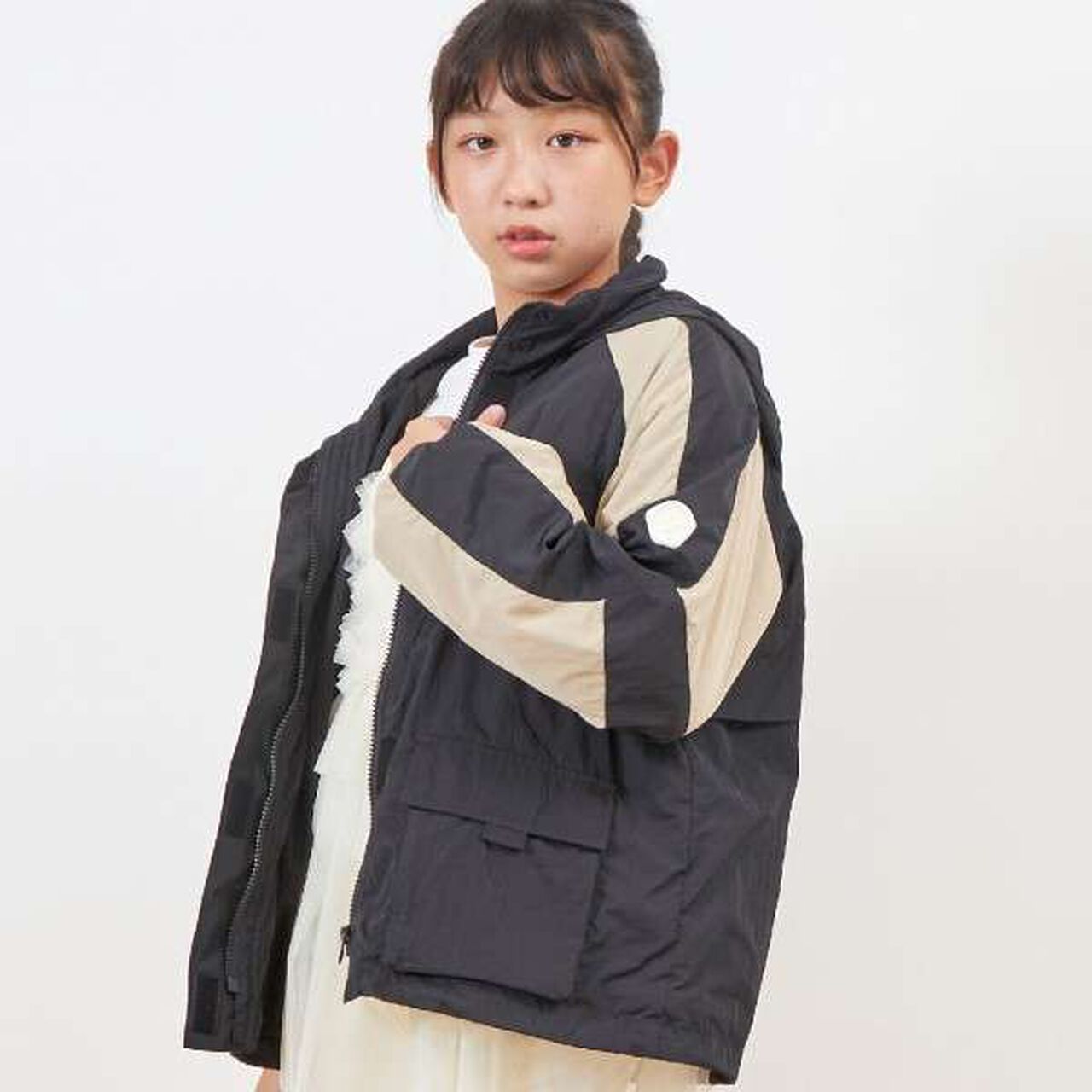 Troislapins Bi-Color Mountain Parka (140-160),Black, large image number 9