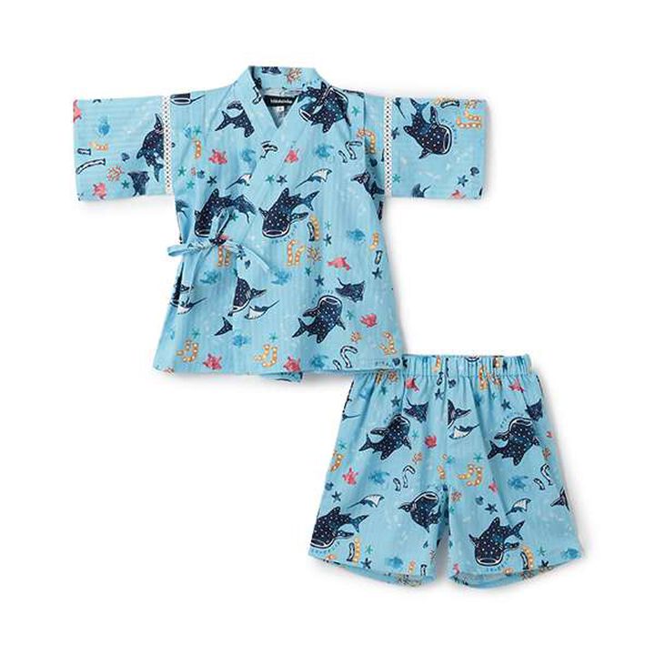 Ocean Pattern Jinbei,Sax blue, medium image number 6