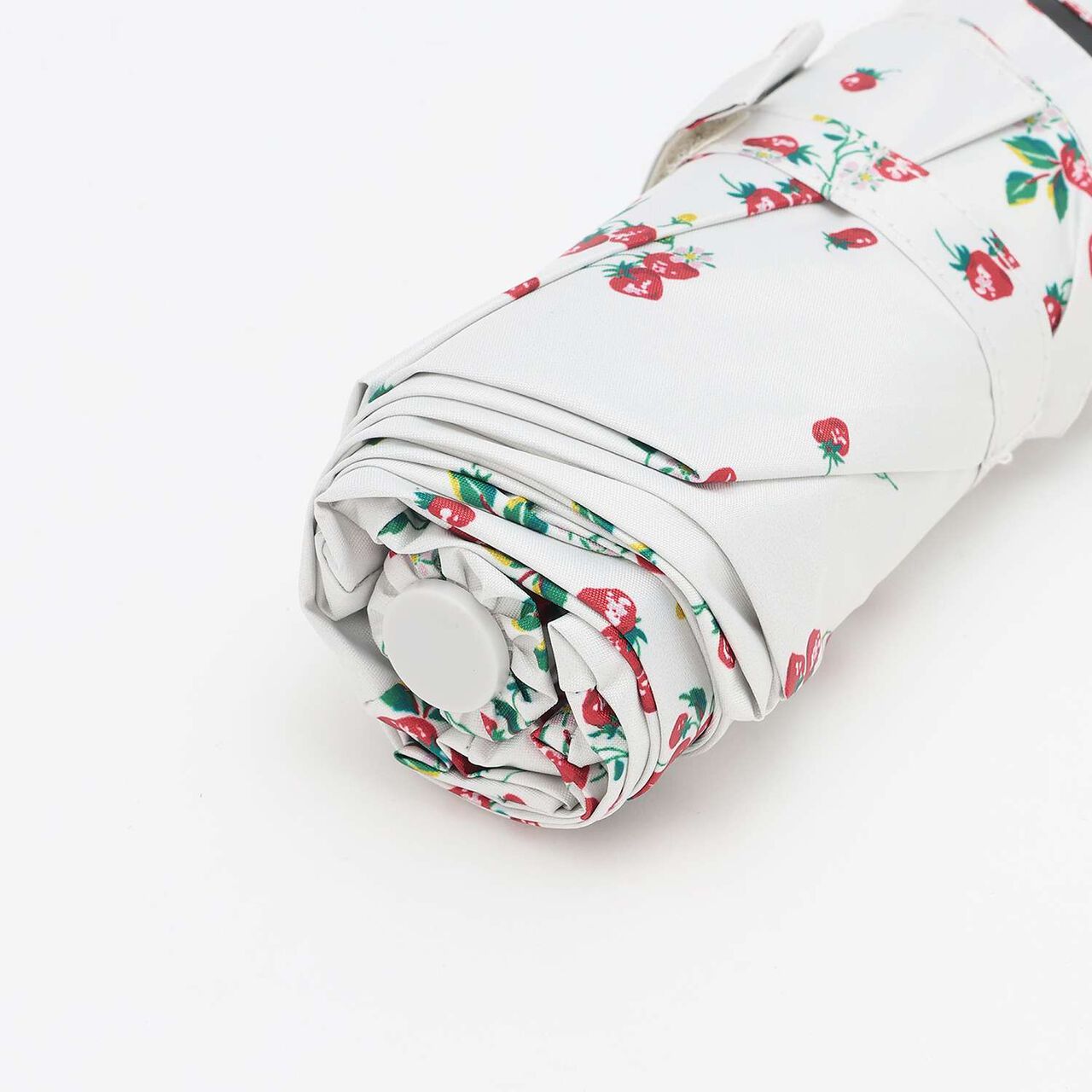 Wild Strawberry All-Weather Folding Umbrella [Light Blocking, Heat Shielding, Shielding],Pearl white, large image number 5