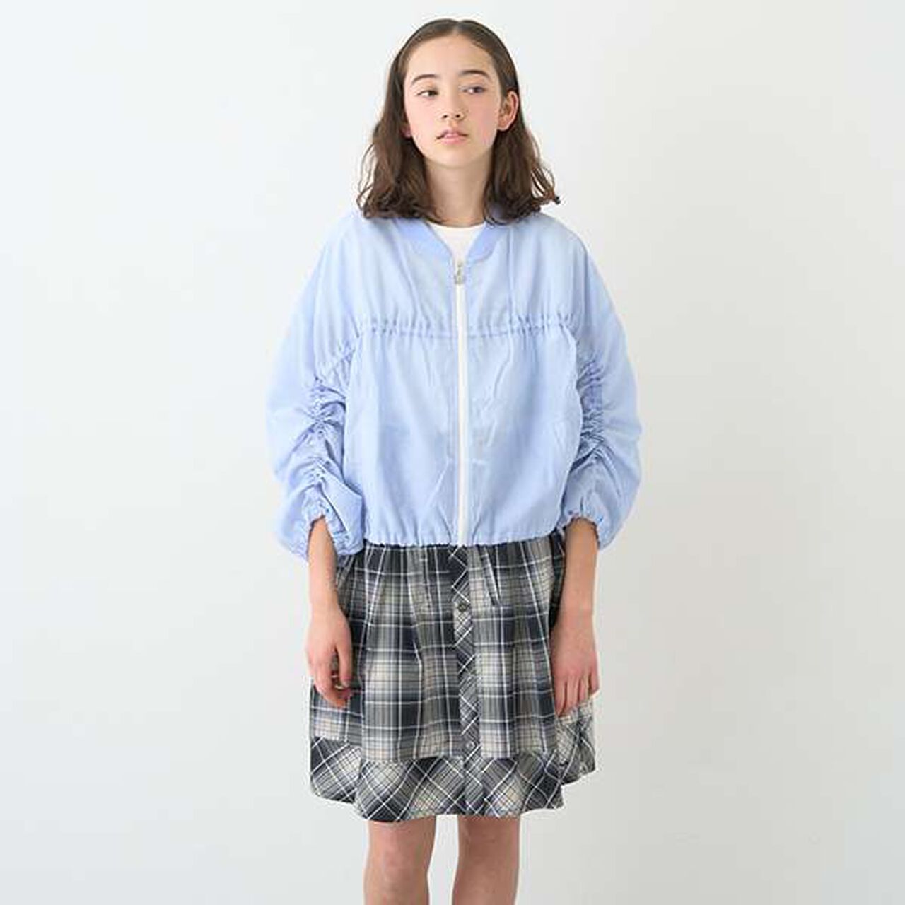 Ribbon Tulle Skirt,Black, large image number 13