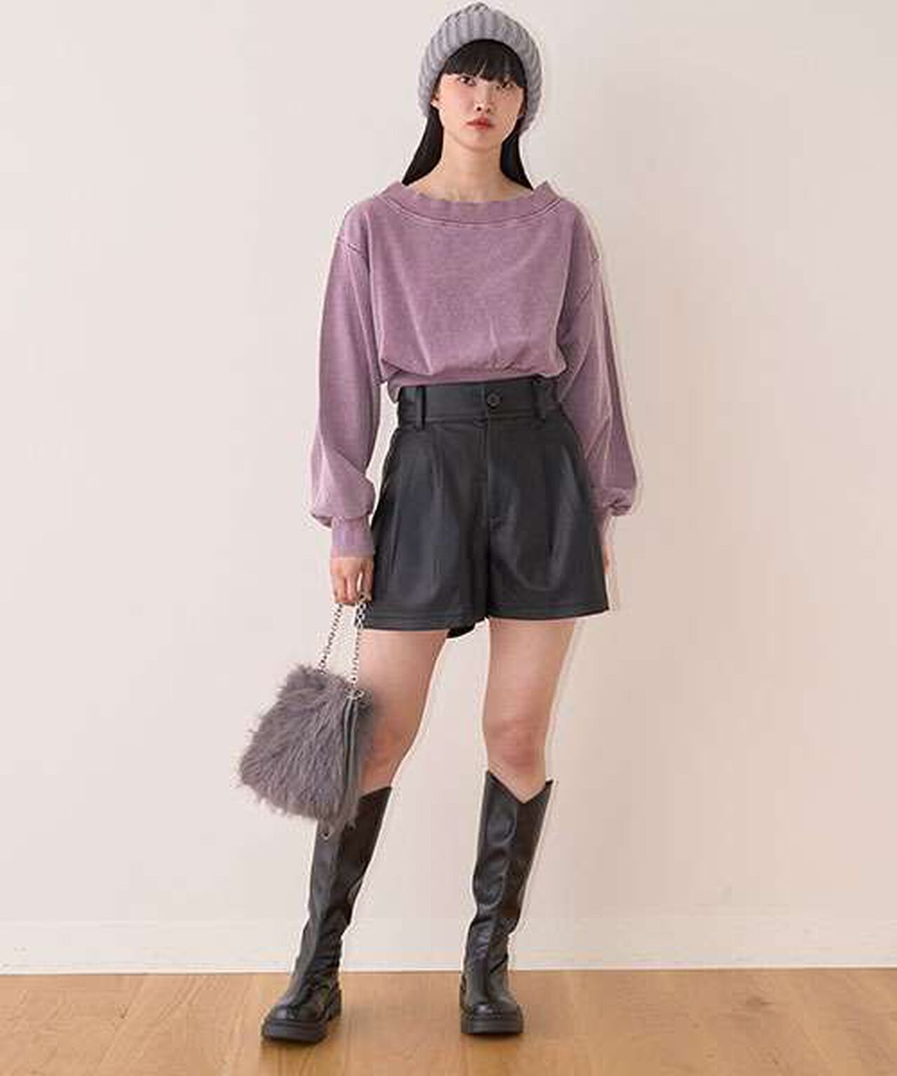 Off-Shoulder Sweatshirt Pullover,Purple, large image number 16