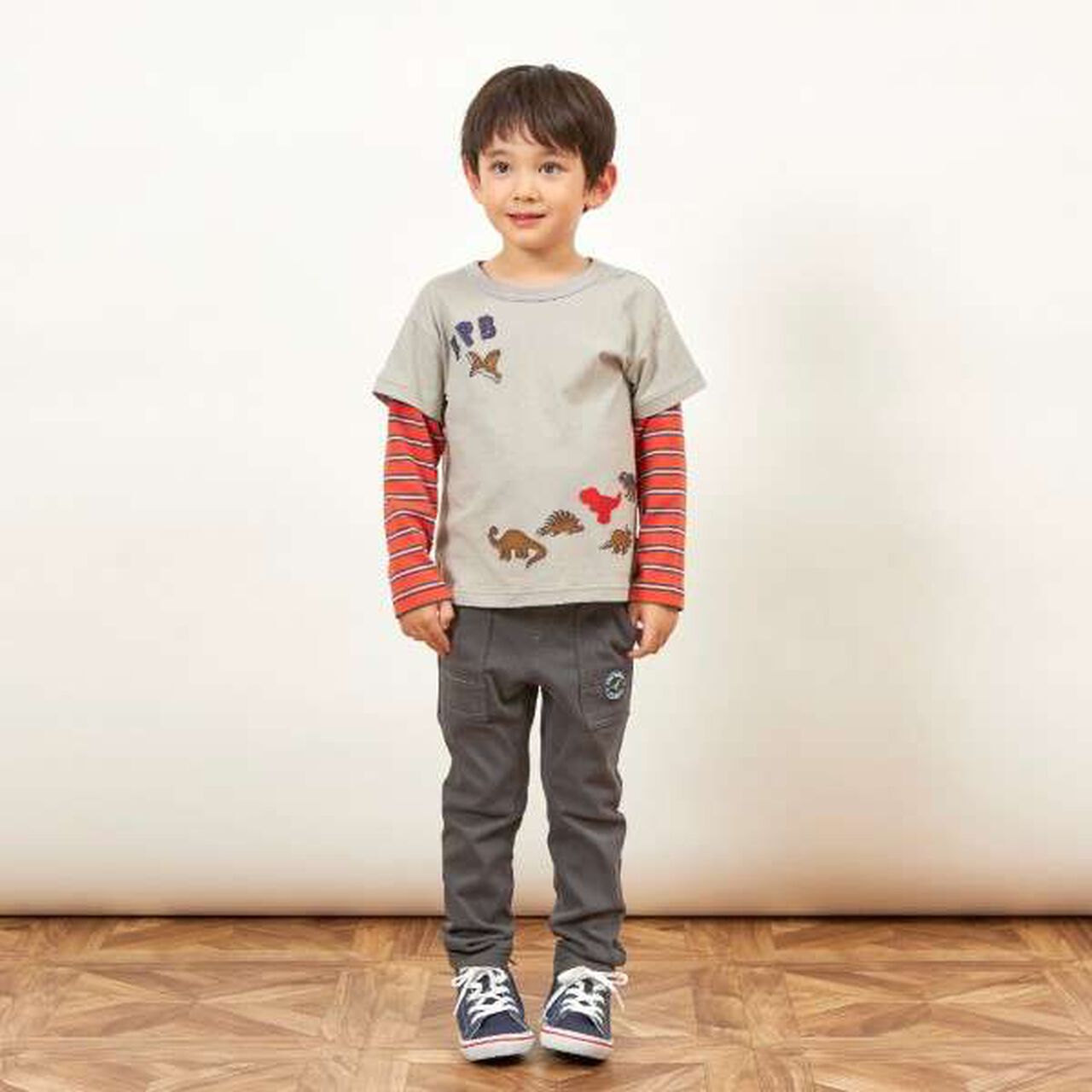 KPBOY Twill Stretch Brushed-Lining Pants [80-150],Green, large image number 7