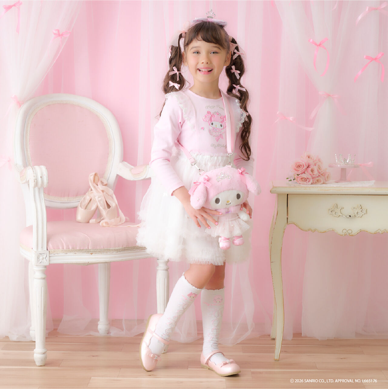 [My Melody/My Sweet Piano] Plush Shoulder Bag,Pink, large image number 19
