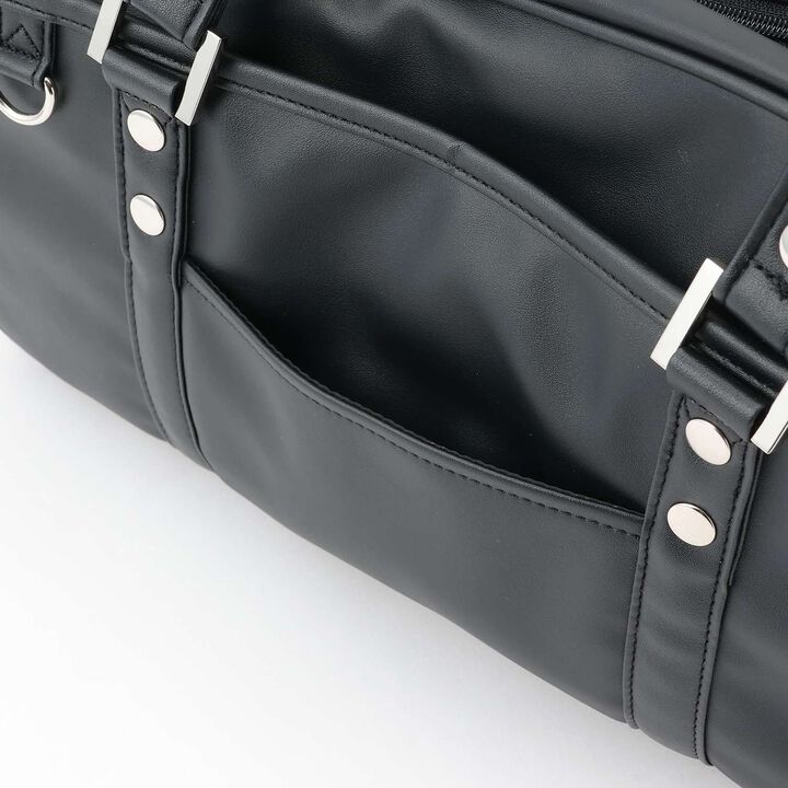 Synthetic Leather School Bag,Black, medium image number 8