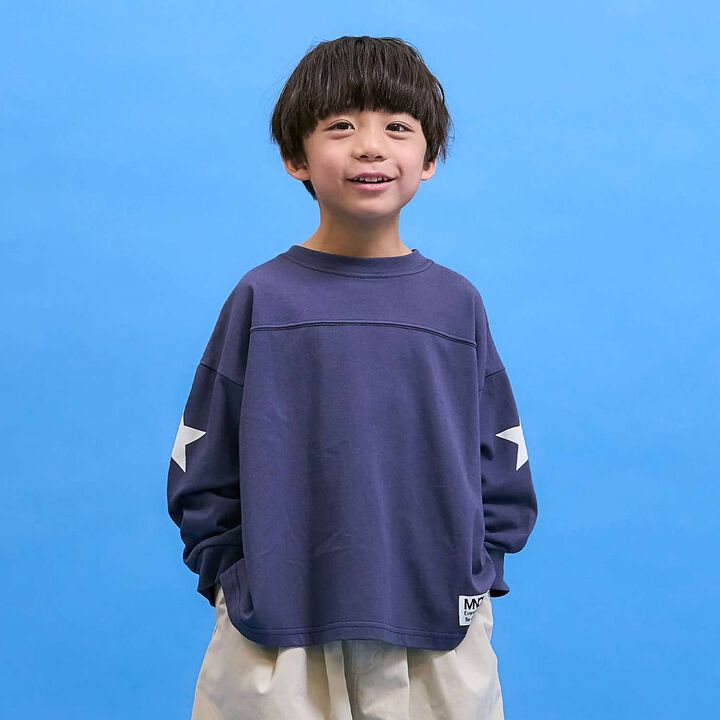 Anti-Stain Quick-Dry Back Print T-Shirt [MNCM],Navy, medium image number 18