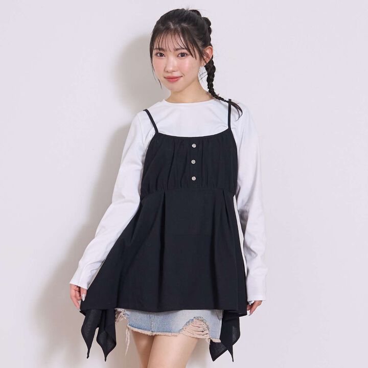 Asymmetrical Tunic Set,Black, medium image number 0