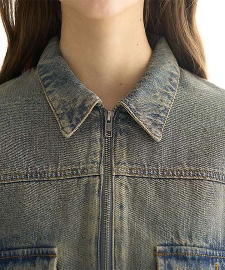 Denim Short Jacket,Gray, medium image number 7